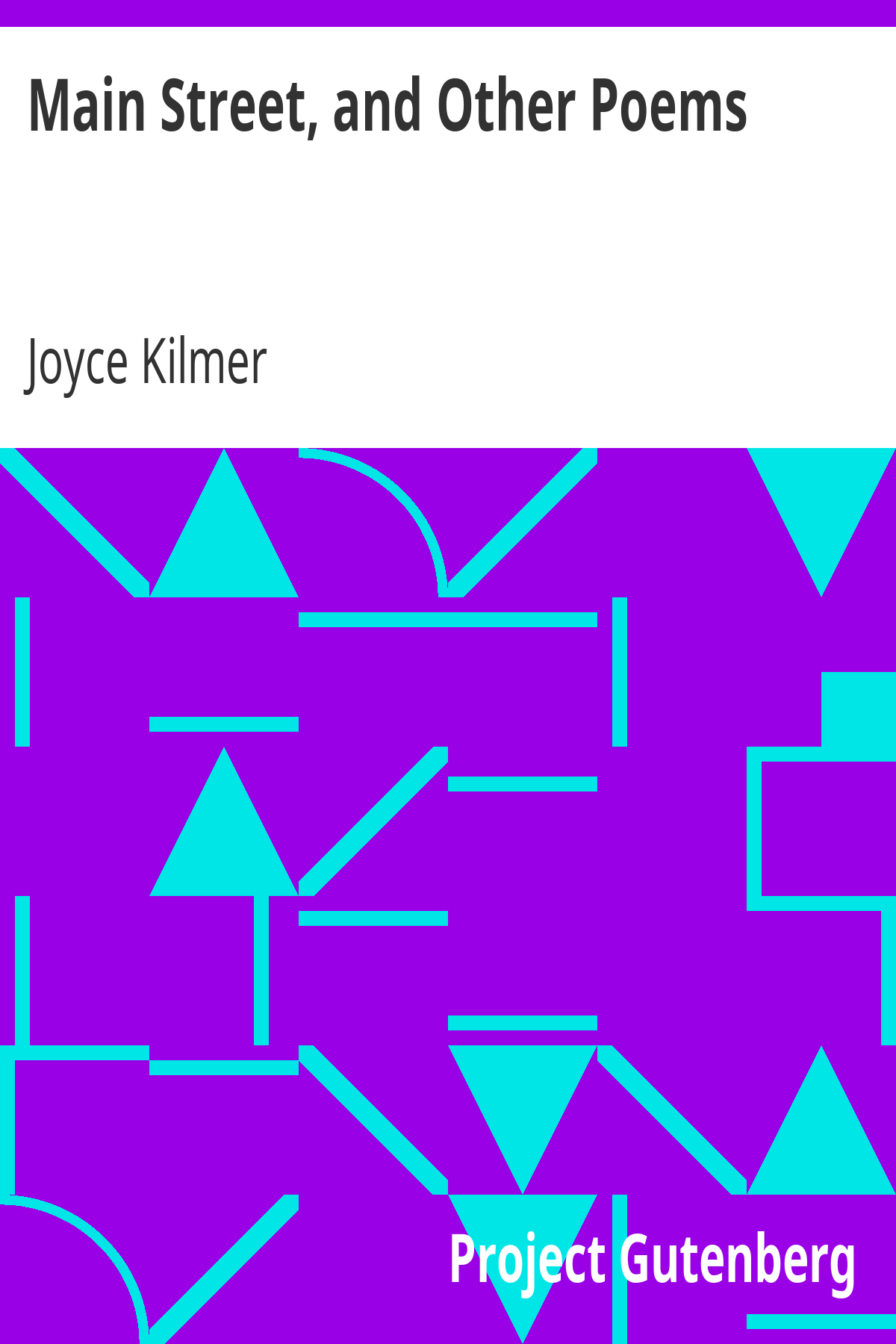 Book cover for Main Street, and Other Poems