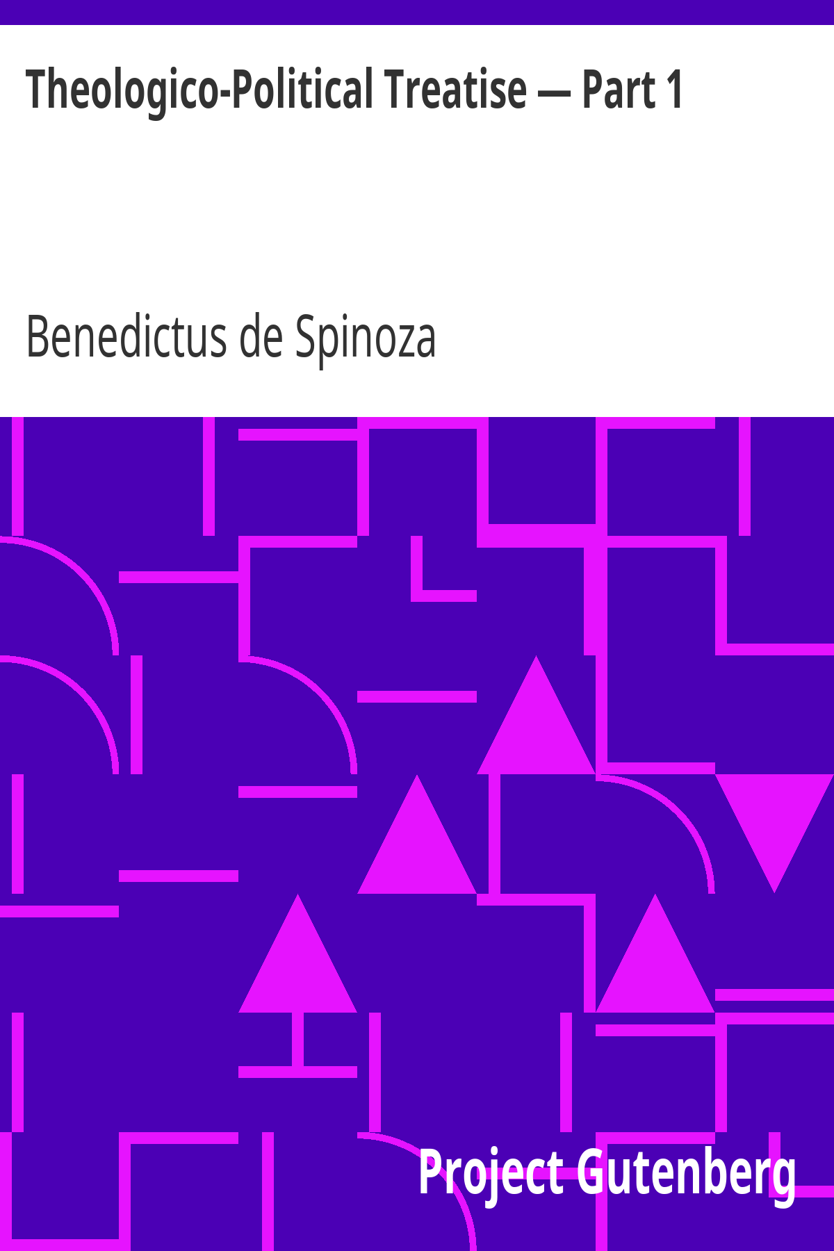 Book cover for Theologico-Political Treatise — Part 1