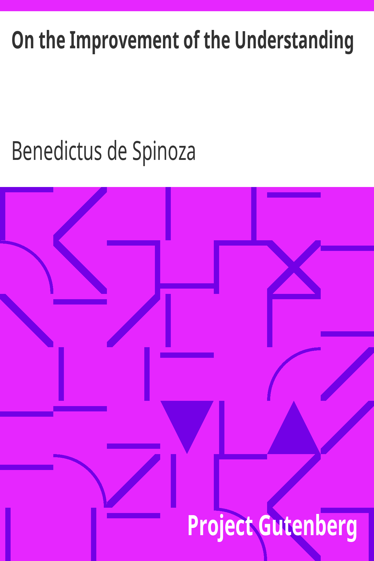 Book cover for On the Improvement of the Understanding