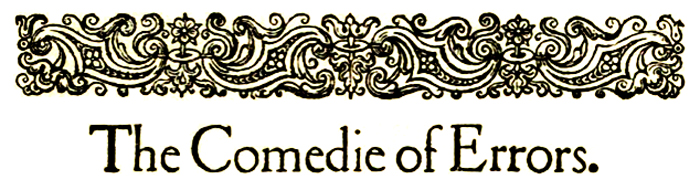 Book cover for The Comedy of Errors