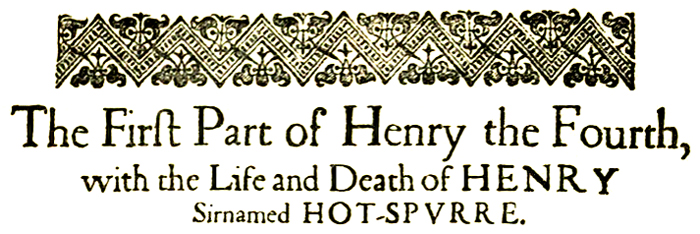 Book cover for King Henry IV, the First Part