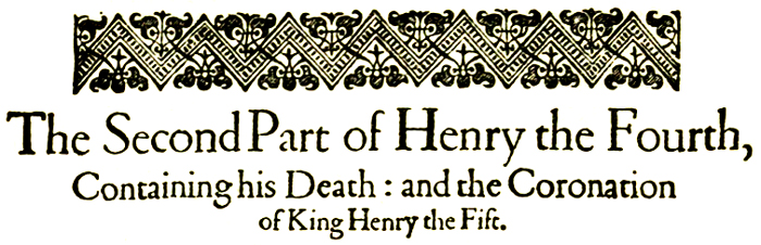 Book cover for King Henry IV, the Second Part