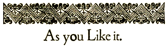 Book cover for As You Like It