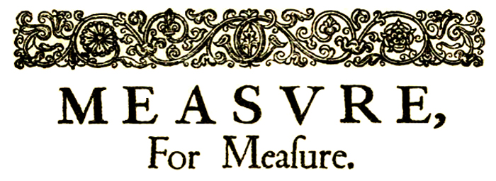Book cover for Measure for Measure