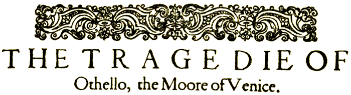 Book cover for Othello, the Moor of Venice