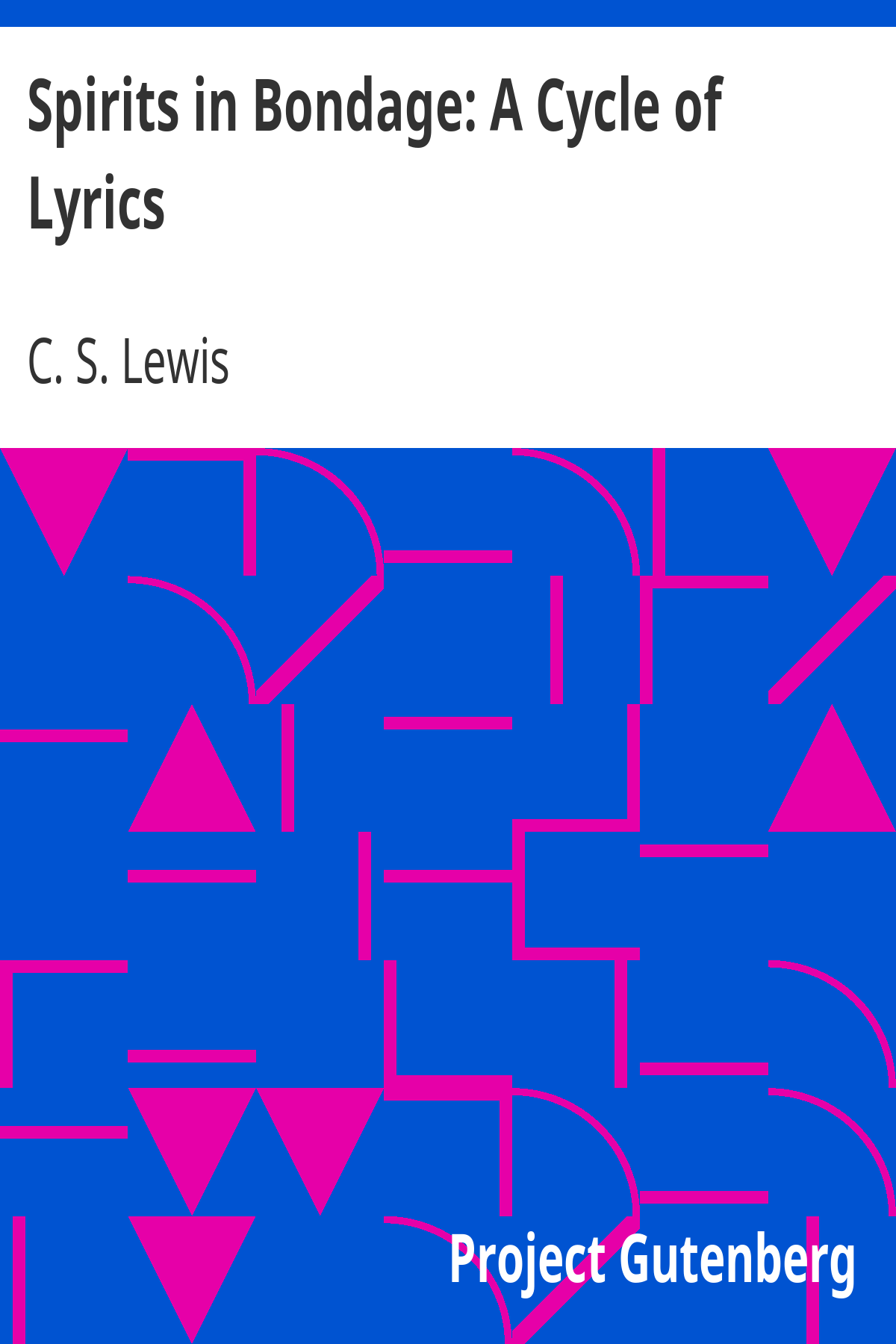 Book cover for Spirits in Bondage: A Cycle of Lyrics