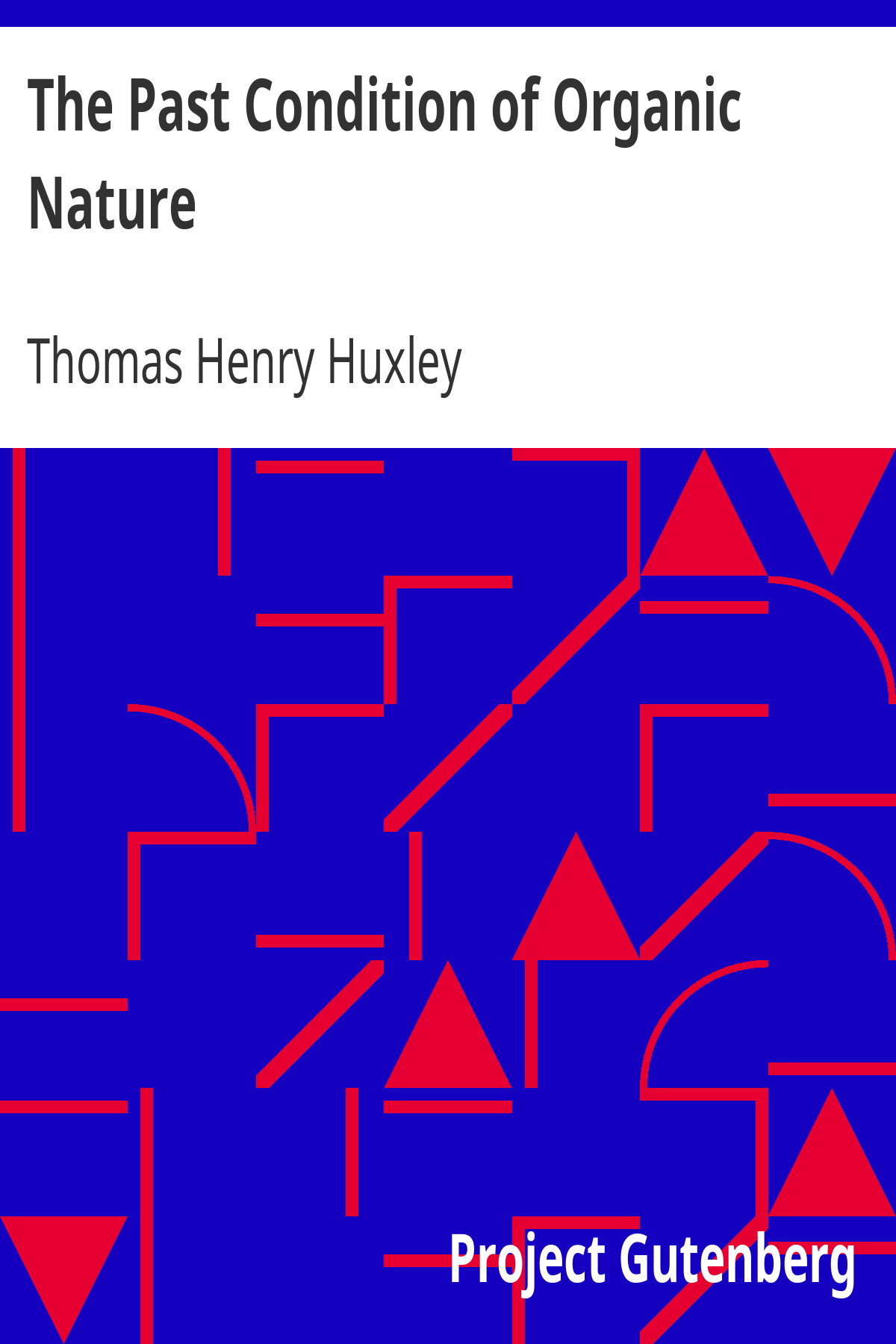 Book cover for The Past Condition of Organic Nature