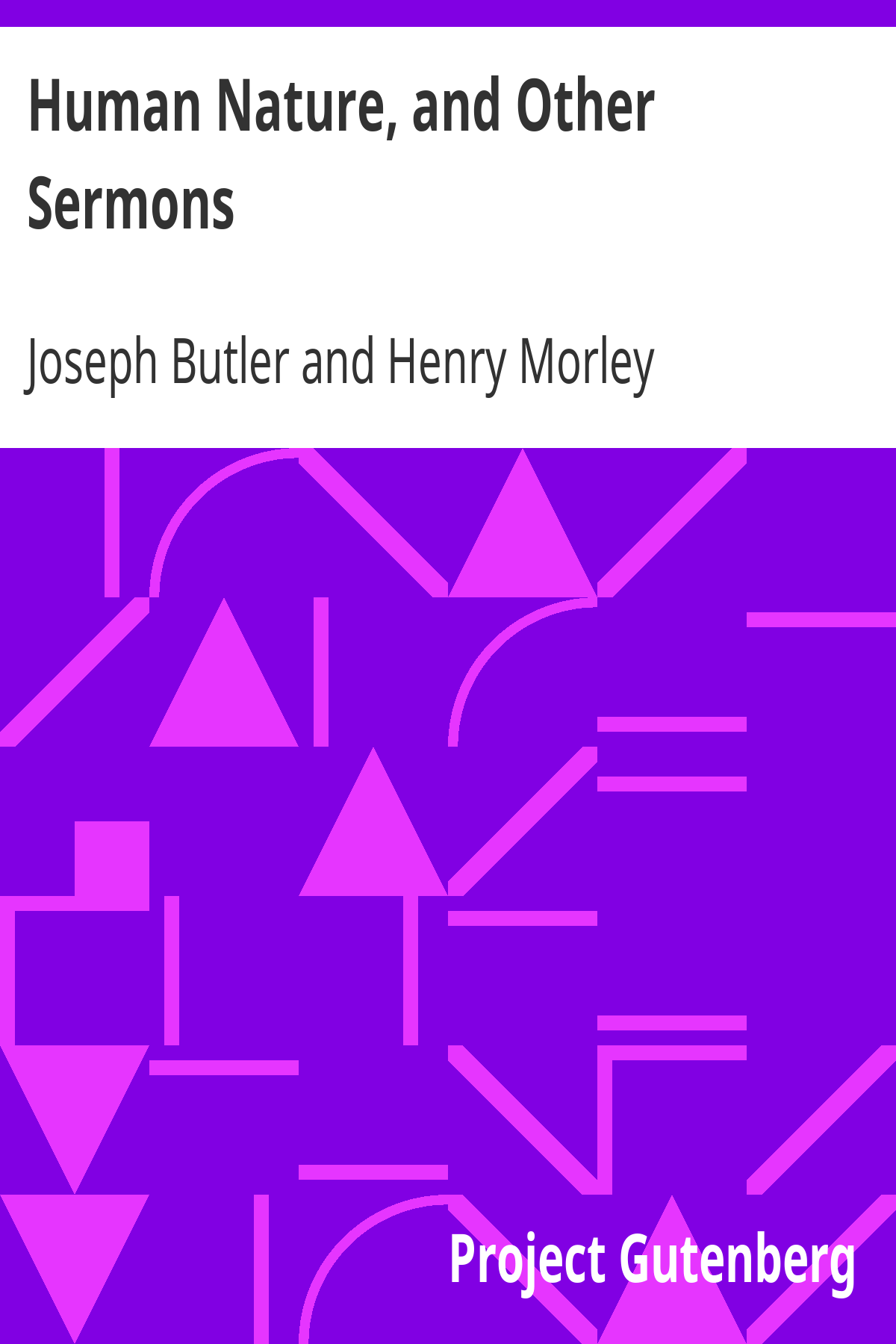 Book cover for Human Nature, and Other Sermons