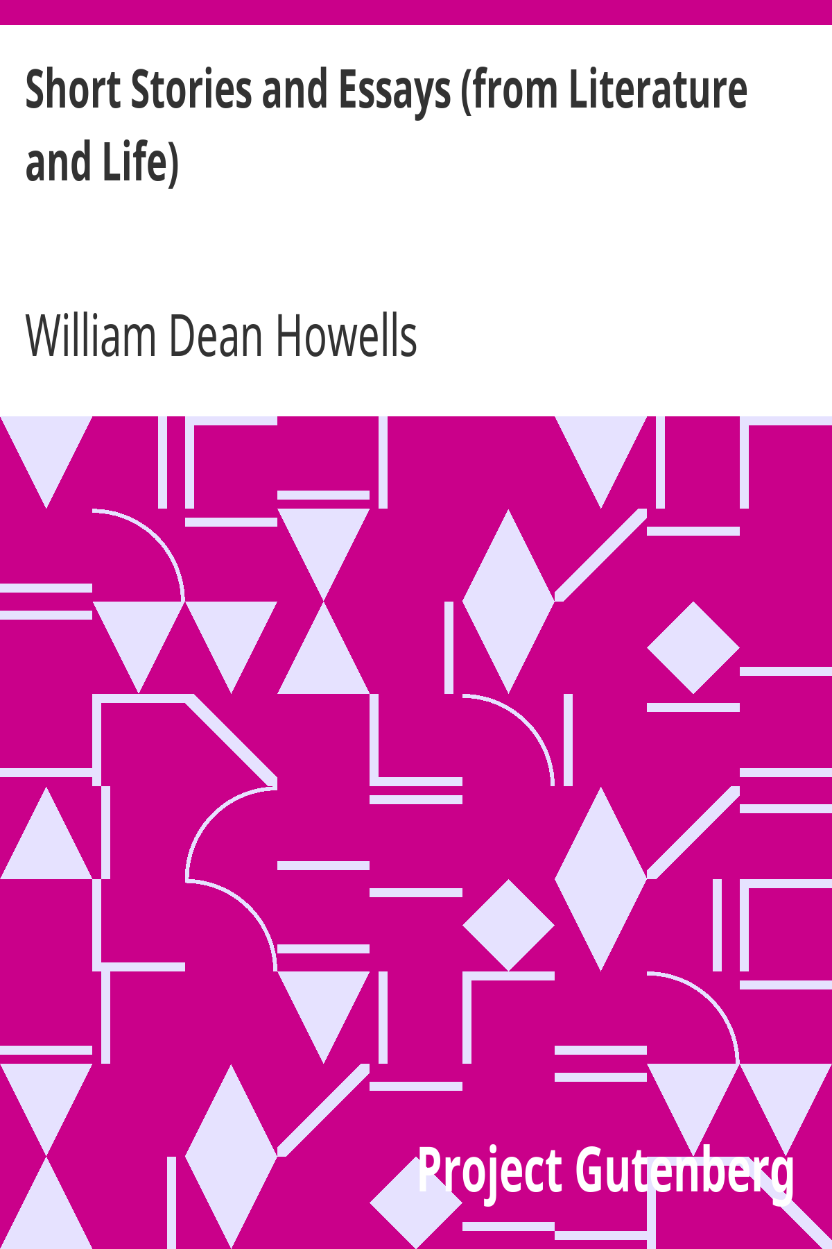 Book cover for Short Stories and Essays (from Literature and Life)