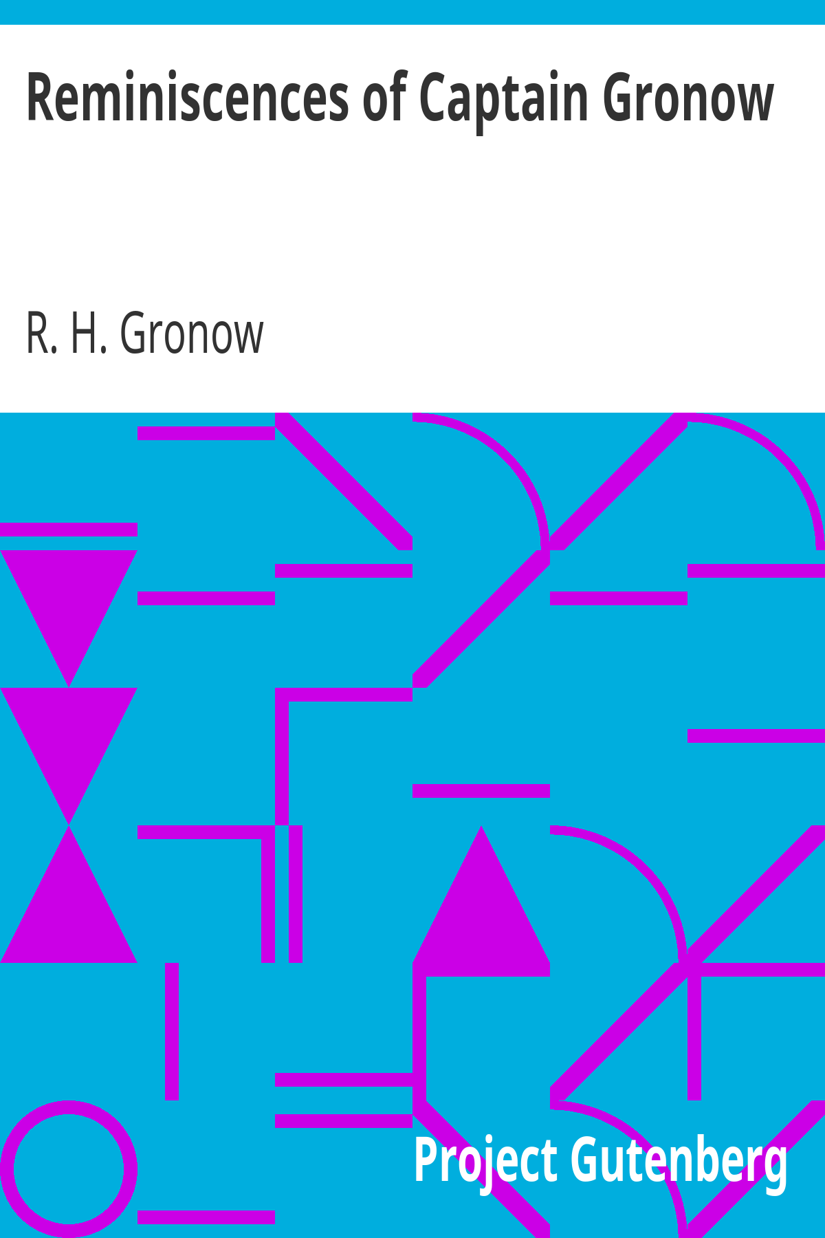 Book cover for Reminiscences of Captain Gronow