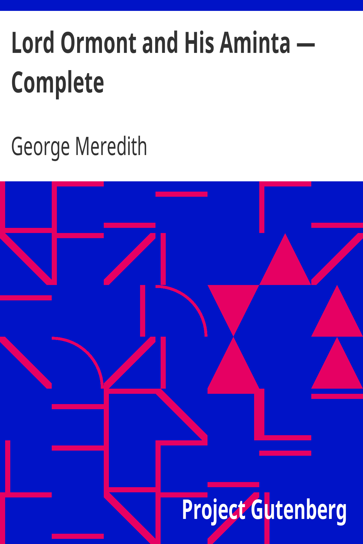 Book cover for Lord Ormont and His Aminta — Complete