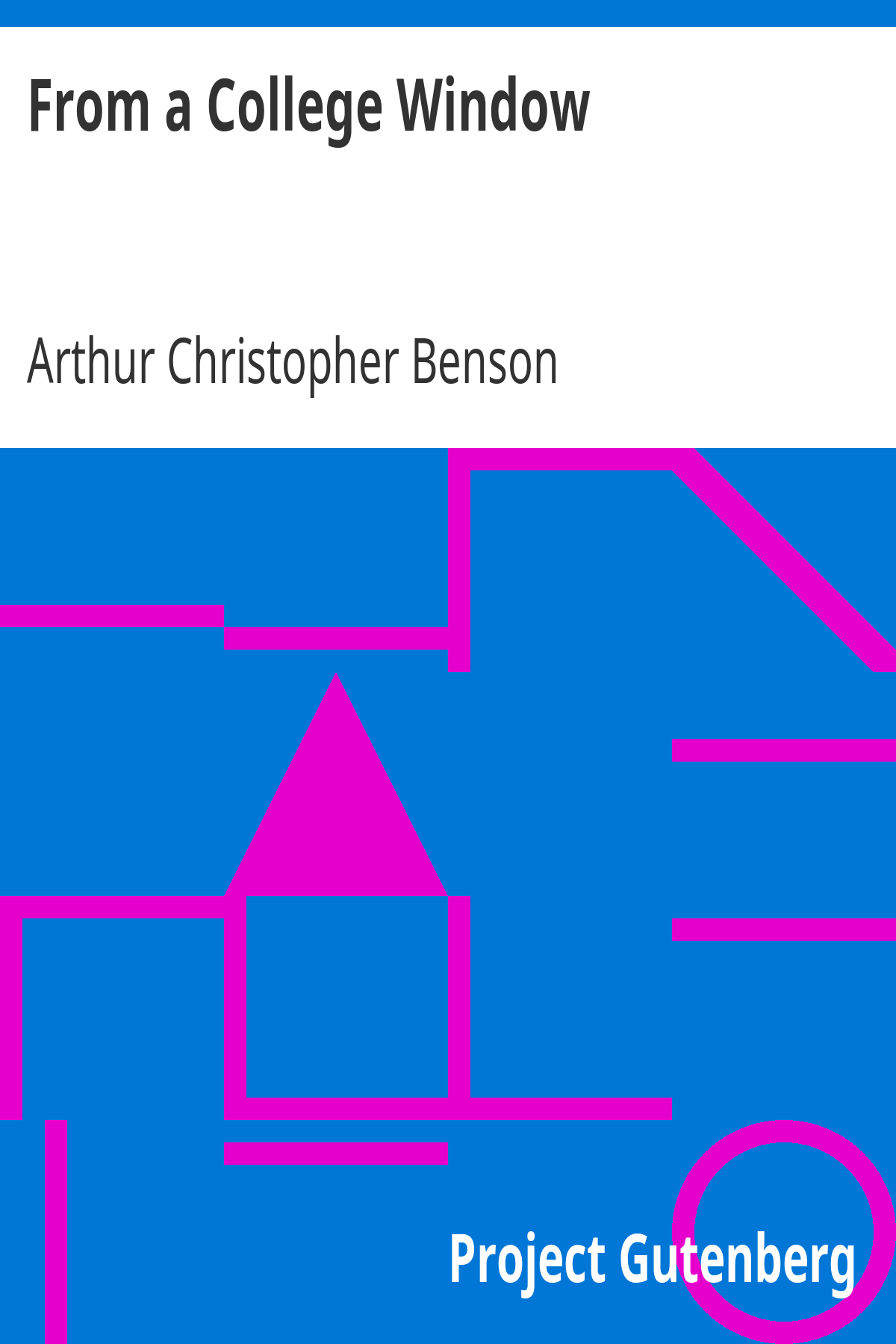 Book cover for From a College Window
