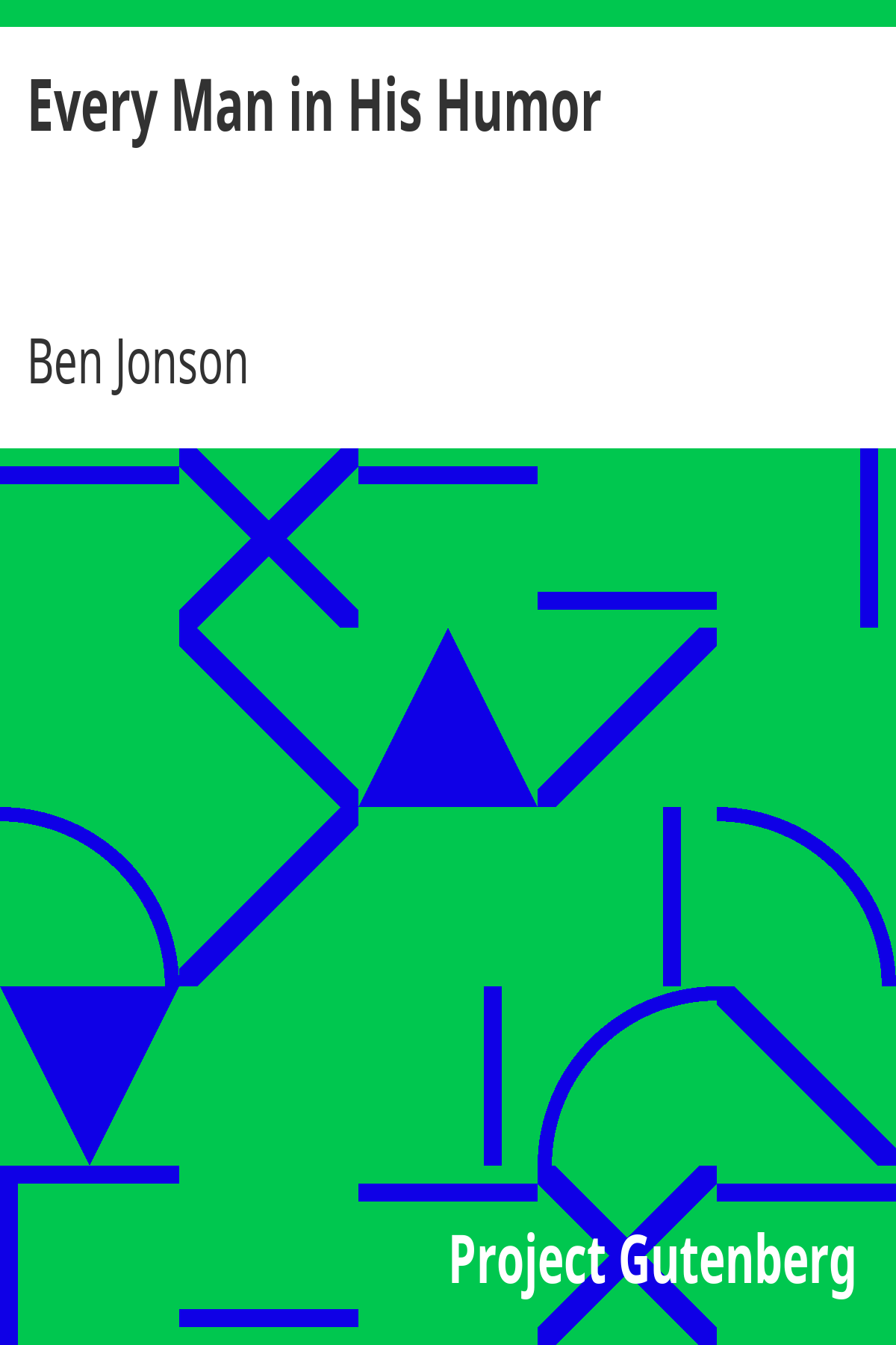 Book cover for Every Man in His Humor