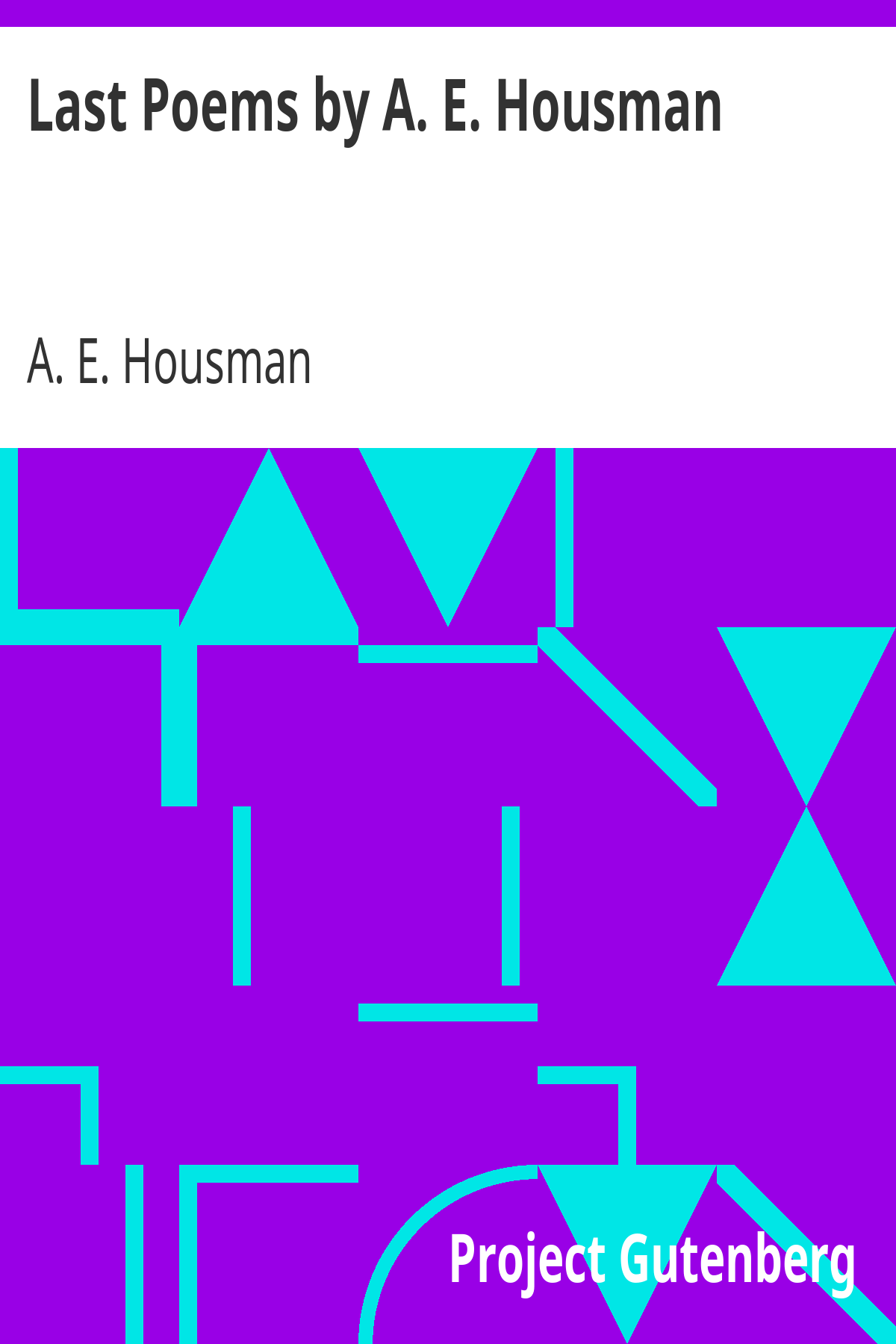 Book cover for Last Poems by A. E. Housman